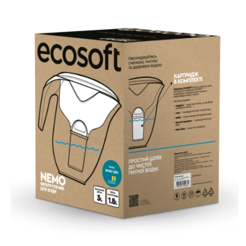 Фільтр-глечик Ecosoft НЕМО аква грін 3л - Filter.ua