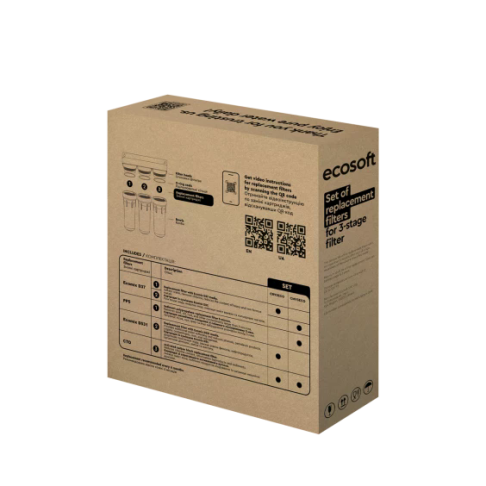 Комплект картриджей Ecosoft улучшенный для проточных фильтров - Filter.ua
