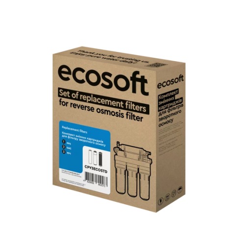 Комплект картриджей Ecosoft 1-2-3 для обратного осмоса - Filter.ua