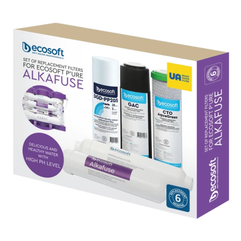 Комплект картриджей Ecosoft P'URE Alkafuse "6 месяцев" - Filter.ua