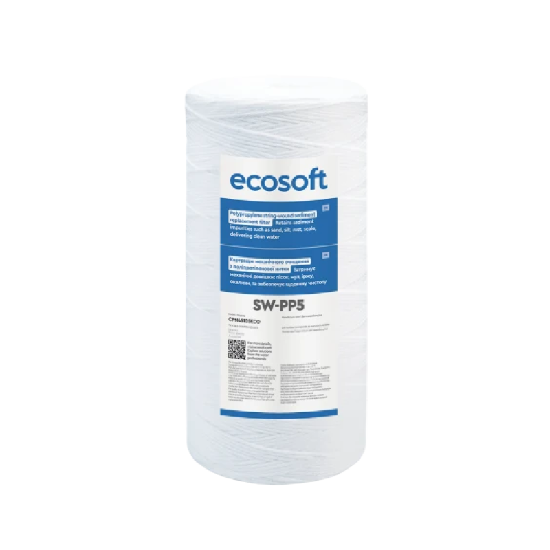 Картридж з поліпропіленової нитки Ecosoft 4.5"x10" - Filter.ua