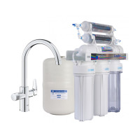 Фільтр зворотного осмосу Leader Silver RO-6 зі змішувачем Grohe Start Curve, хром - Filter.ua