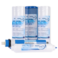 Годовой комплект картриджей Aqualine Rо-5+мембрана - Filter.ua