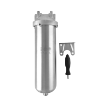 Корпус из нержавеющей стали 10" Slim 1/2" (100 psi) RAIFIL с резьбой 1/2" снизу (ST) - Filter.ua