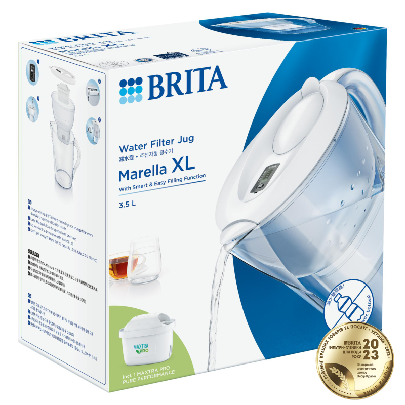 Фільтр-глечик Brita Marella XL MXpro білий - Filter.ua
