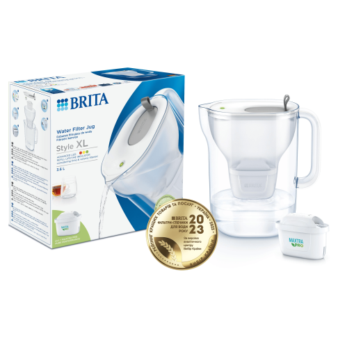 Фільтр-глечик Brita Style XL LED Mxpro сірий - Filter.ua