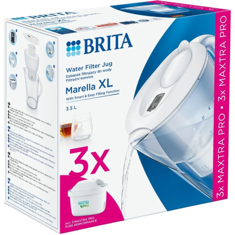 Фільтр-глечик Brita Marella MXpro білий + 3 картриджа - Filter.ua