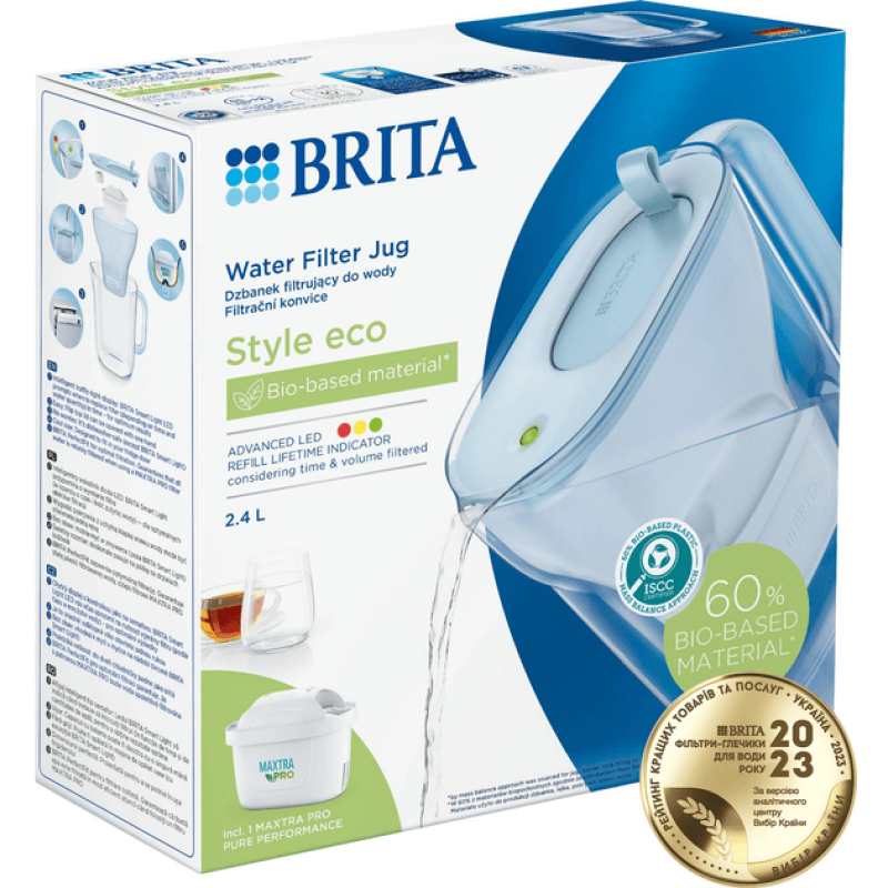 Фільтр-глечик Brita Style eco LED Mxpro світло-синій - Filter.ua