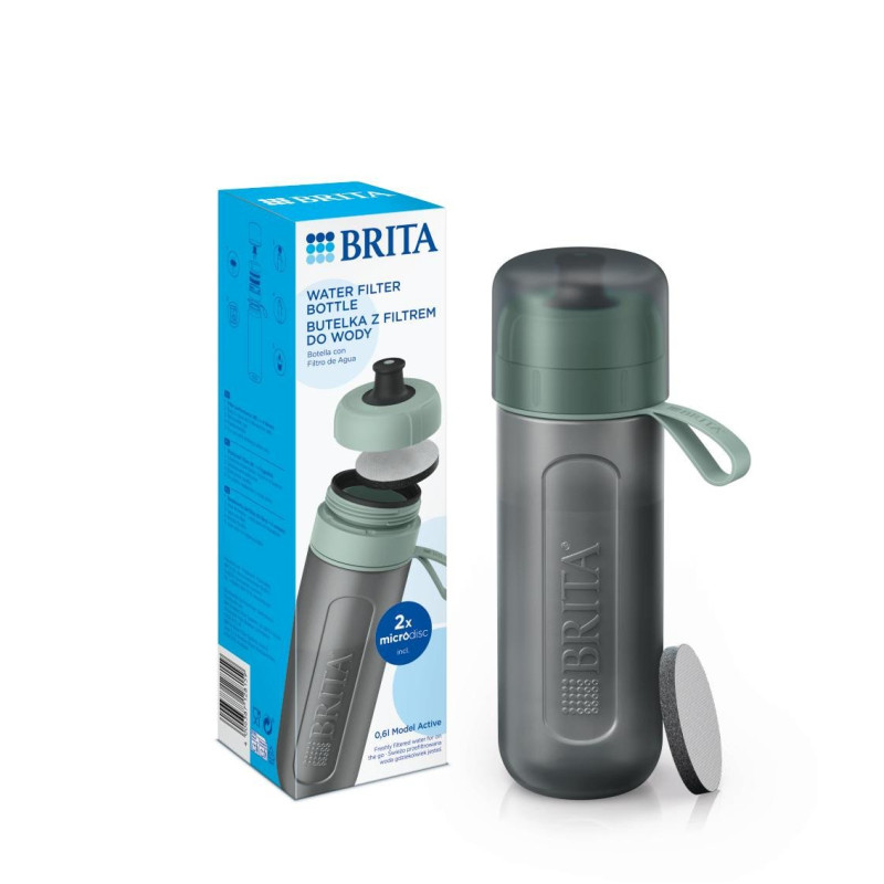 Фільтр-пляшка для води Brita Active 600 мл, зелена - Filter.ua