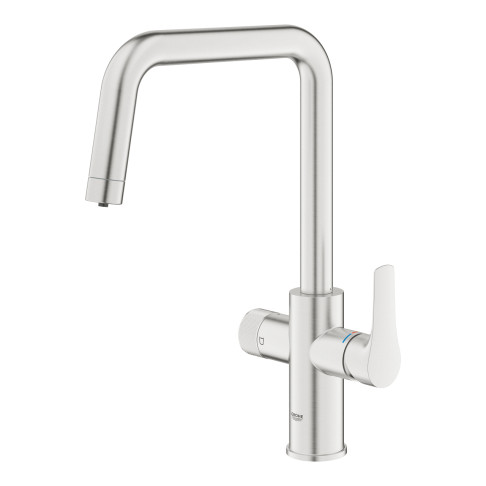 Трехпозиционный смеситель Grohe Blue Pure Start, супер сталь (30595DC0) - Filter.ua