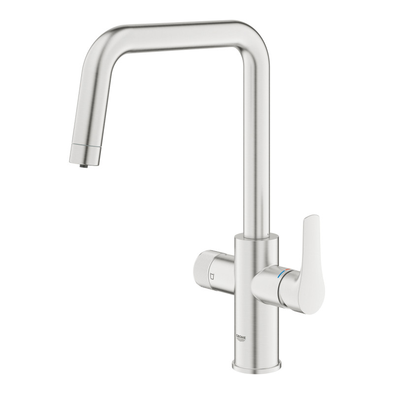 Трехпозиционный смеситель Grohe Blue Pure Start, супер сталь (30595DC0) - Filter.ua