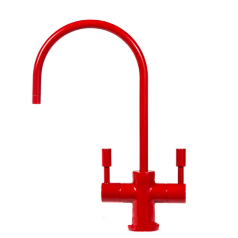 Кран Modern подвійний Glossy Red - Глянцевий Червоний - Filter.ua