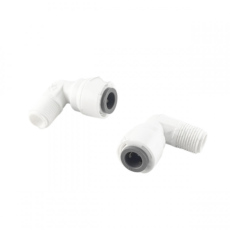 Фитинг угловой 1/4"-1/8" (трубка-резьба внешняя) под корпус мембраны - Filter.ua