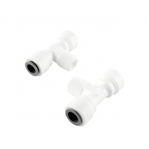 Трійник 3/8"-3/8"-3/8"(трубка-трубка-різьба зовнішня) - Filter.ua