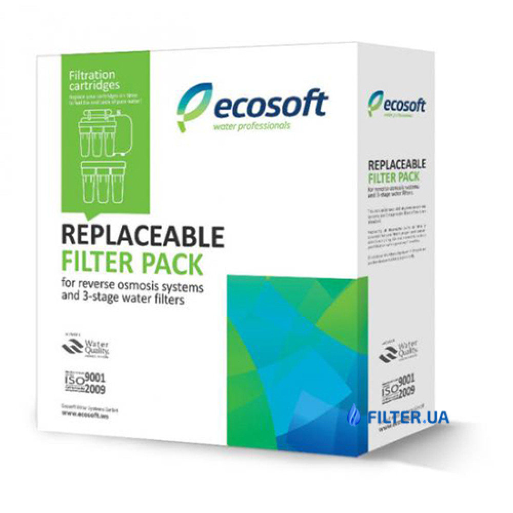 Комплект картриджів для зворотного осмосу Ecosoft CPV3ECOST (1-3 ст) - Filter.ua