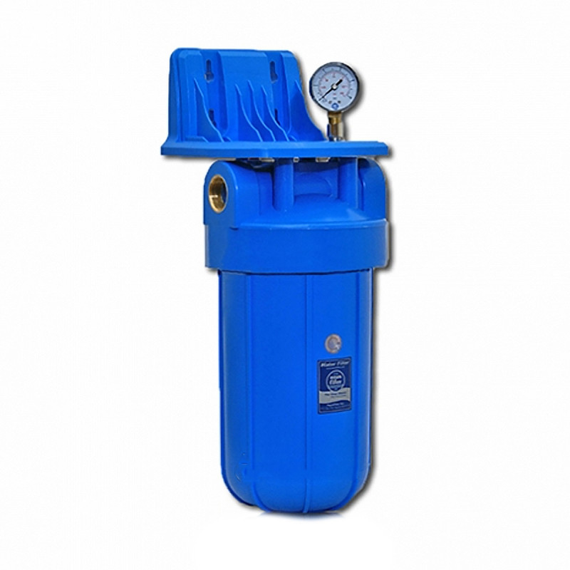 Фільтр Aquafilter Big Blue 10 з пом'якшуючим картриджем і манометром - Filter.ua