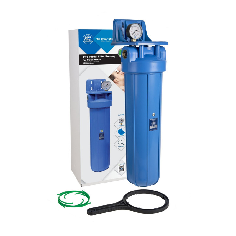 Фильтр Aquafilter Big Blue 20 с угольным картриджем и манометром - Filter.ua