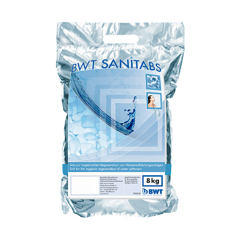 Соль для регенерации и дезинфекции BWT Sanitabs 8 кг - Filter.ua