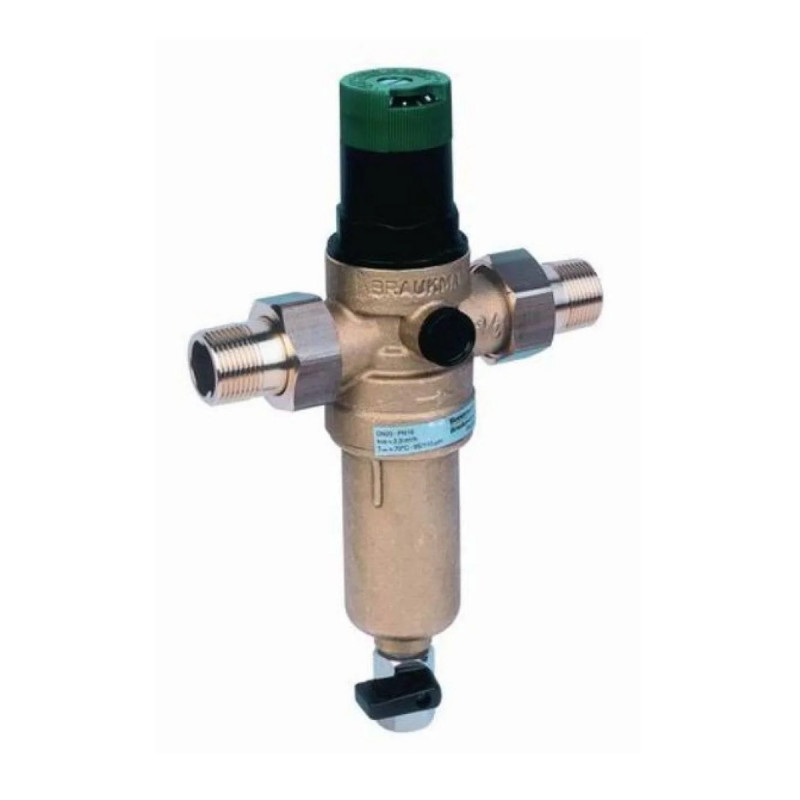 Фільтр механічного очищення HoneyWell (Resideo Braukmann) FK06-1 AAM для гарячої води з редуктором - Filter.ua