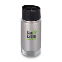 Термофляга Klean Kanteen Wide Vacuum Insulated Cafe Cap Brushed Stainless 355 ml - Filter.ua