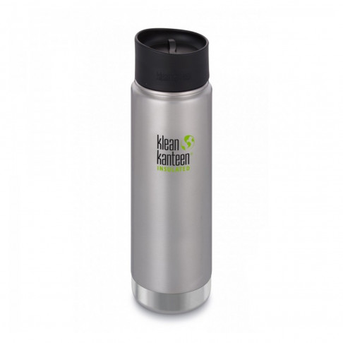 Термофляга Klean Kanteen Wide Vacuum Insulated Cafe Cap Brushed Stainless 592 ml - Filter.ua