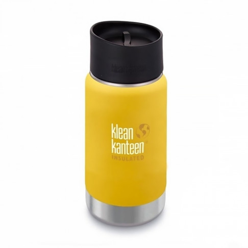 Термофляга Klean Kanteen Wide Vacuum Insulated Cafe Cap Lemon Curry (matt) 355 ml - Filter.ua
