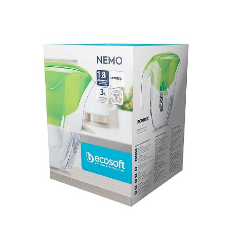 Фильтр-кувшин Ecosoft NEMO зеленый 3 л - Filter.ua