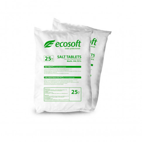 Соль таблетированная ECOSIL, мешок 25 кг - Filter.ua